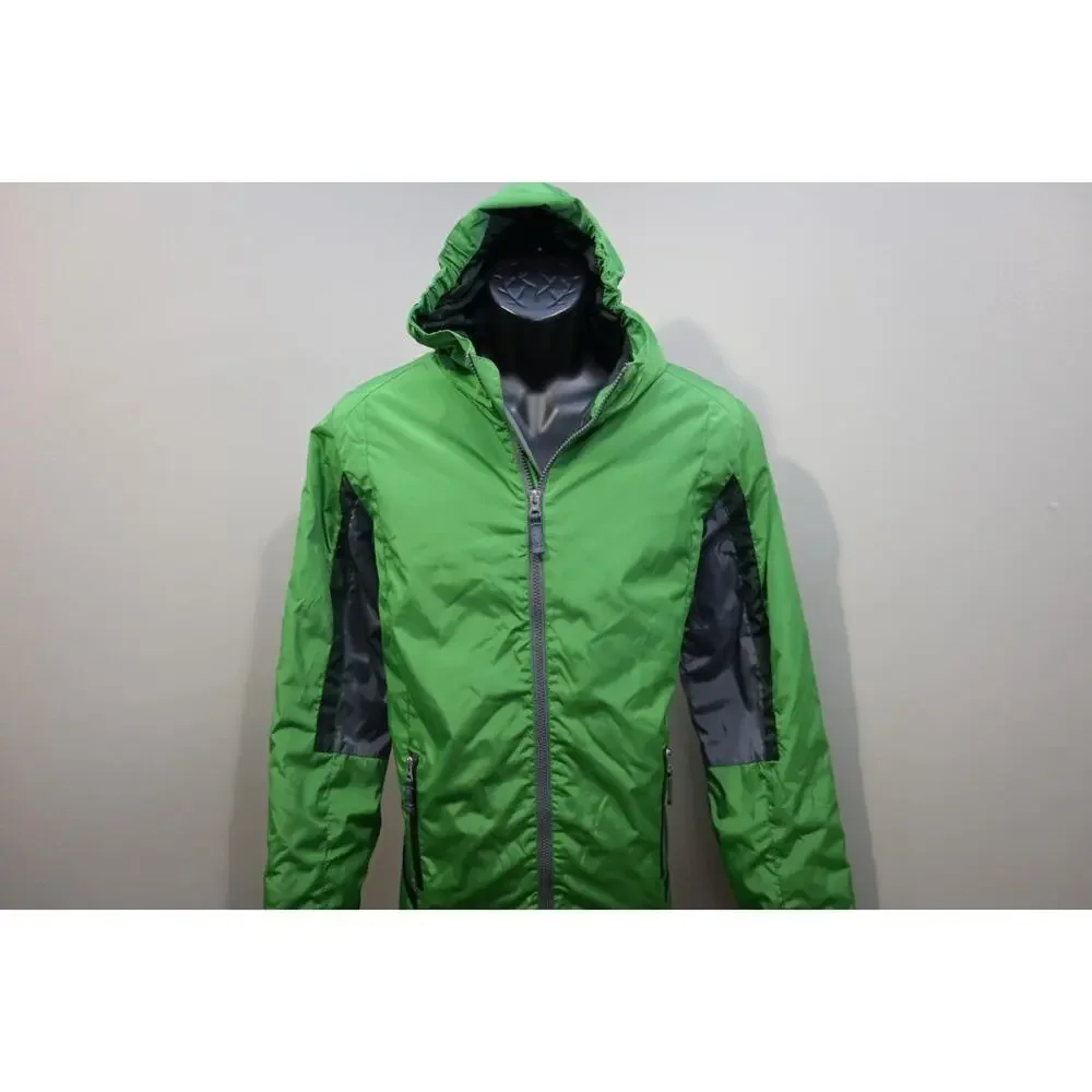 Lands End Winter Hoodie Jacket Green Insulated Boys Sz XL‎